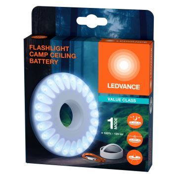 Lanternă LED dimabilă Ledvance FLASHLIGHT CAMP LED/1,2W/3xAAA