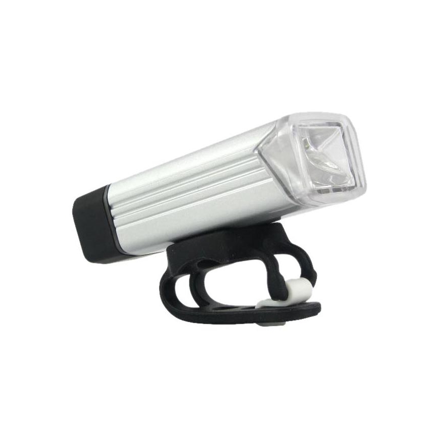 Lanternă LED reîncărcabilă pentru bicicletă LED/5W/3,7V IPX4 1200 mAh argintiu