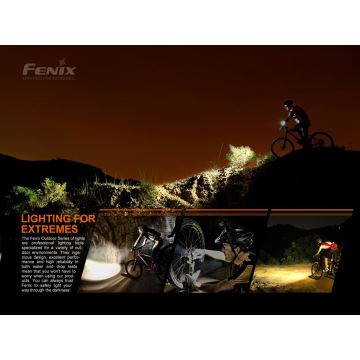 Lanternă LED reîncărcabilă pentru bicicletă LED/USB IP68 1200 lm 33 de ore Fenix BC21RV30