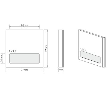 LDST AL-01-B-BZ5 - LED iluminat scară ALEX 5xLED/1,2W/230V alb 6500K