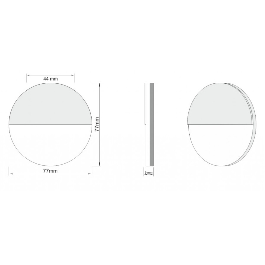 LDST RO-01-SZ-BZ4 - LED iluminat scara ROBIN 4xLED/1,2W/230V auriu 6500K