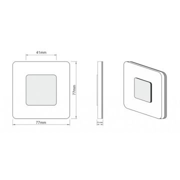 LDST SW-01-CB-BC8 - scara de iluminat SWIFT 8xLED/1,2W/230V