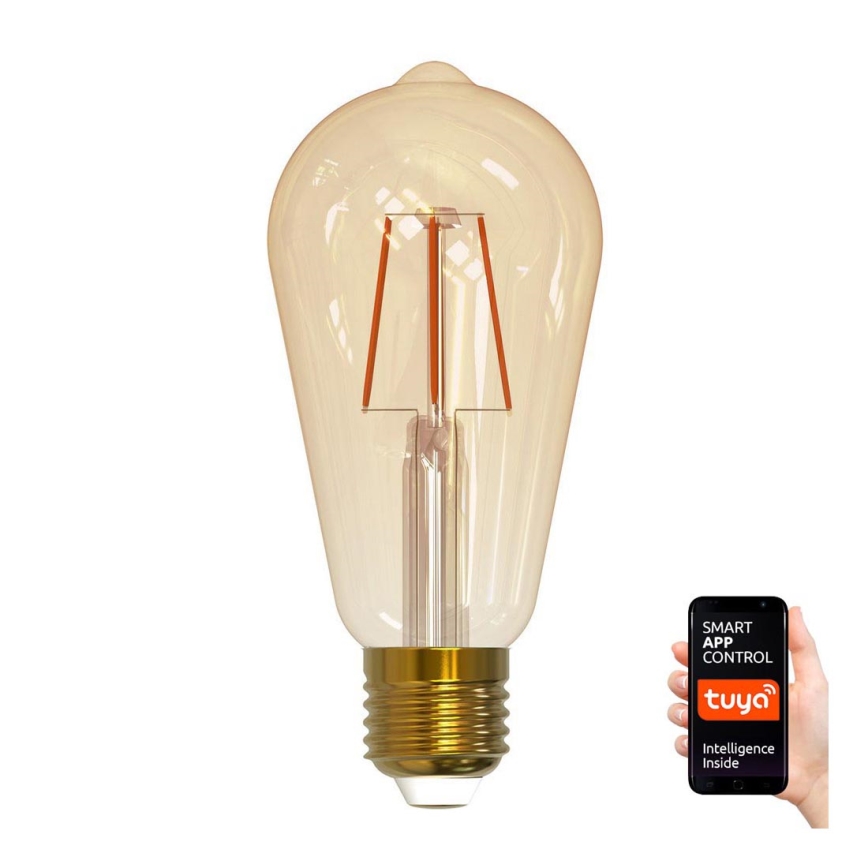 LED Bec dimmabil VINTAGE ST64 E27/5,5W/230V 1800-2700K Wi-fi Tuya