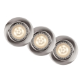 Lucide 11001/15/12 - SET 3x Lampa incastrata LED FOCUS 1xGU10/5W/230V crom rotunda