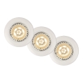 Lucide 11001/15/31 - SET 3x Lampa incastrata LED FOCUS 1xGU10/5W/230V alba