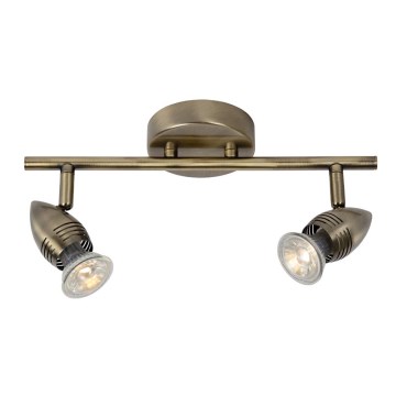 Lucide 13955/10/03 - Lampa spot LED CARO-LED 2xGU10/5W/230V bronz