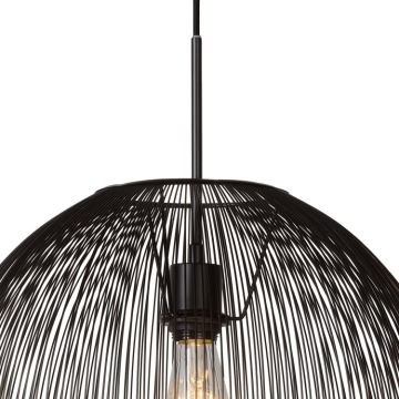Lucide 20401/45/30 - Lampa suspendata WIRIO 1xE27/60W/230V negru 46 cm