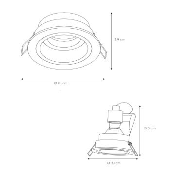 Lucide 22958/01/30 - Lampă încastrată EMBED 1xGU10/50W/230V