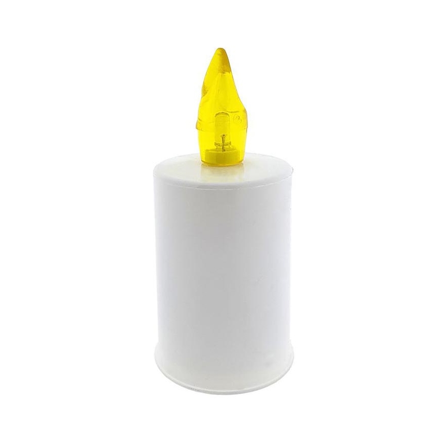 Lumânare LED/2xAA alb cald 10,8 cm alb