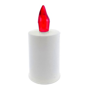 Lumânare LED/2xAA alb cald 10,8 cm alb/roșu