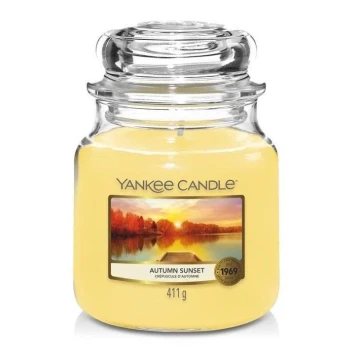 Lumânare parfumată AUTUMN SUNSET medie 411g 65-75 de ore Yankee Candle