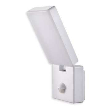 Lumină de top Faro B PIR - Lumină de inundație cu LED cu senzor FARO LED/15W/230V IP65 alb
