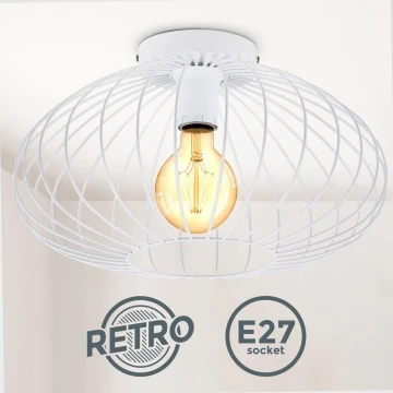 Lustră aplicată RETRO 1xE27/40W/230V albă B.K. Licht 1399