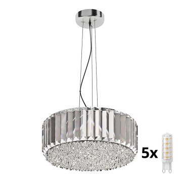 Lustră de cristal pe lanț Brilagi GLAMOUR 5xG9/42W/230V