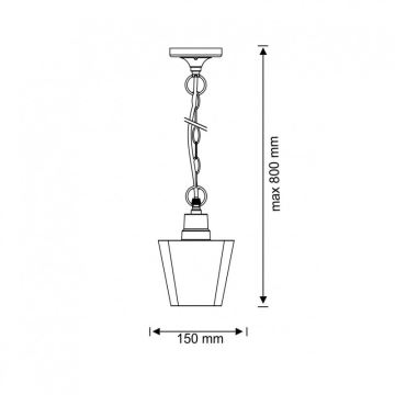 Lustră de exterior GIZA 1xE27/10W/230V IP44