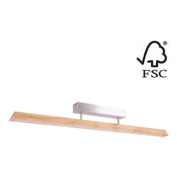 Lustră LED aplicată dimabilă DEROTT 3xLED/14W/230V stejar – certificat FSC