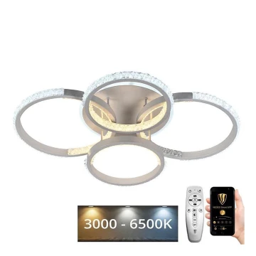 Lustră LED aplicată dimabilă LED/80W/230V 3000-6500K + telecomandă