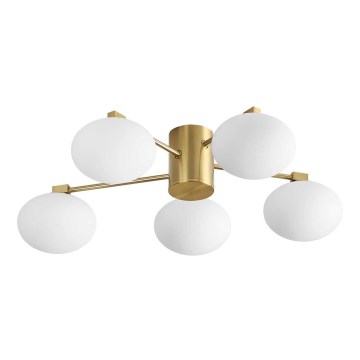 Lustră LED aplicată Ideal Lux HERMES 5xG9/3W/230V auriu