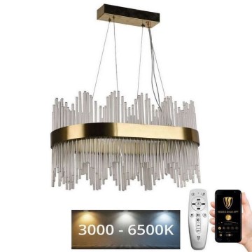 Lustră LED de cristal dimabilă pe cablu LED/70W/230V 3000-6500K + telecomandă