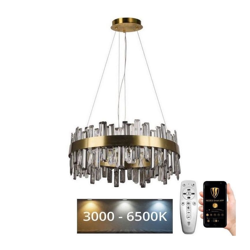 Lustră LED de cristal dimabilă pe cablu LED/80W/230V 3000-6500K + telecomandă