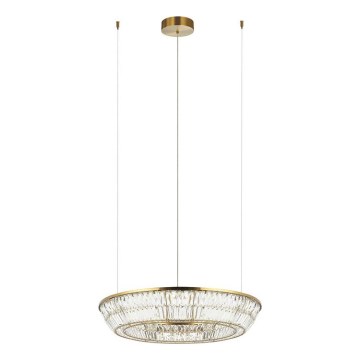 Lustră LED de cristal dimabilă pe cablu Zambelis 23048 LED/55W/230V CRI 90 3000K d. 80 cm alamă