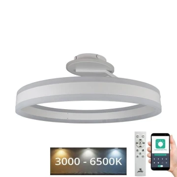 Lustră LED dimabilă aplicată LED/86W/230V 3000-6500K alb + telecomandă