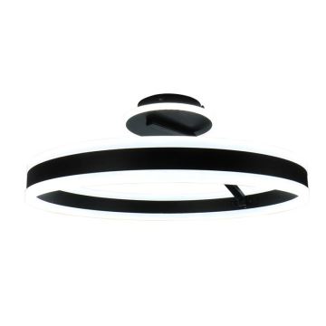 Lustră LED dimabilă aplicată LED/86W/230V 3000-6500K negru + telecomandă