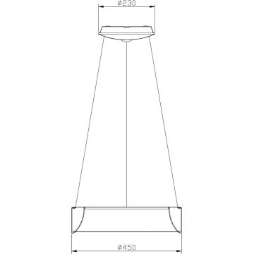 Lustră LED dimabilă pe cablu Deko-Light 342122 SCULPTORIS LED/27W/230V 3000K d. 45cm