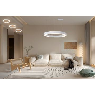 Lustră LED dimabilă pe cablu Immax NEO 07214L PASTEL LED/68W/230V 2700-6500K alb 95 cm Tuya + telecomandă