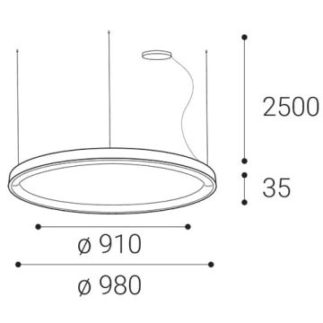 Lustră LED dimabilă pe cablu BELLA LED/80W/230V 3000K/4000K maro LED2