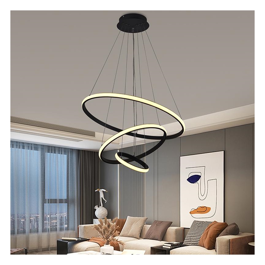 Lustră LED dimabilă pe cablu Brilagi CIRCLE LED/90W/230V 3000-6500K + telecomandă