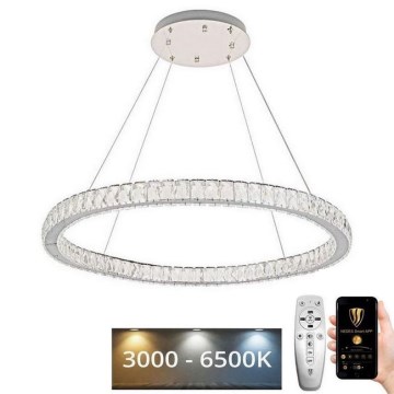 Lustră LED dimabilă pe cablu LED/100W/230V 3000-6500K argintiu + telecomandă