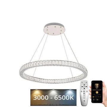 Lustră LED dimabilă pe cablu LED/100W/230V 3000-6500K argintiu + telecomandă