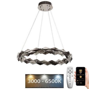 Lustră LED dimabilă pe cablu LED/40W/230V 3000-6500K crom + telecomandă