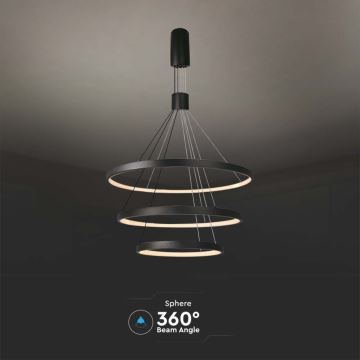 Lustră LED dimabilă pe cablu LED/46W/230V 3000K negru