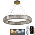 Lustră LED dimabilă pe cablu LED/50W/230V 3000-6500K crom/auriu + telecomandă