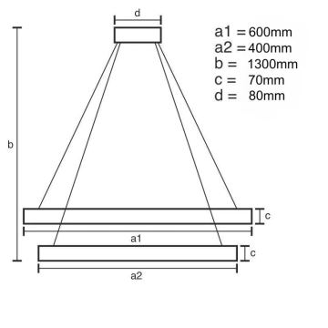 Lustră LED dimabilă de cristal pe cablu LED/65W/230V 3000-6500K + telecomandă