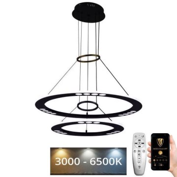 Lustră LED dimabilă pe cablu LED/65W/230V 3000-6500K + telecomandă