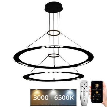 Lustră LED dimabilă pe cablu LED/90W/230V 3000-6500K + telecomandă