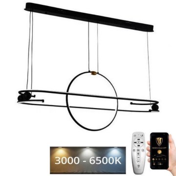 Lustră LED dimabilă pe cablu LED/95W/230V 3000-6500K + telecomandă