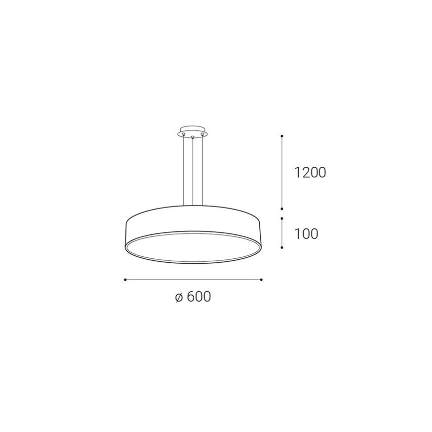 Lustră LED dimabilă pe cablu MONO LED/60W/230V 3000K/4000K alb LED2