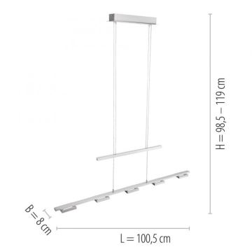 Lustră LED dimabilă pe cablu Paul Neuhaus 2446-55 INIGO 5xLED/4W/230V