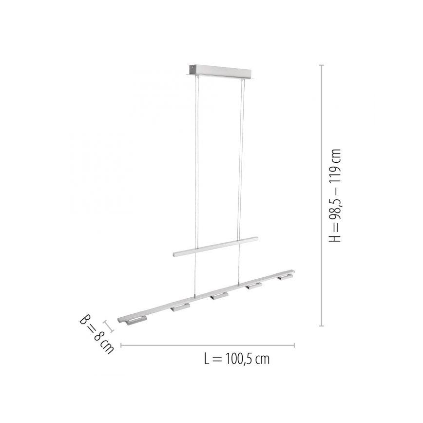 Lustră LED dimabilă pe cablu Paul Neuhaus 2446-55 INIGO 5xLED/4W/230V