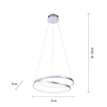 Lustră LED dimabilă pe cablu ROMAN LED/30W/230V crom Paul Neuhaus 2472-21