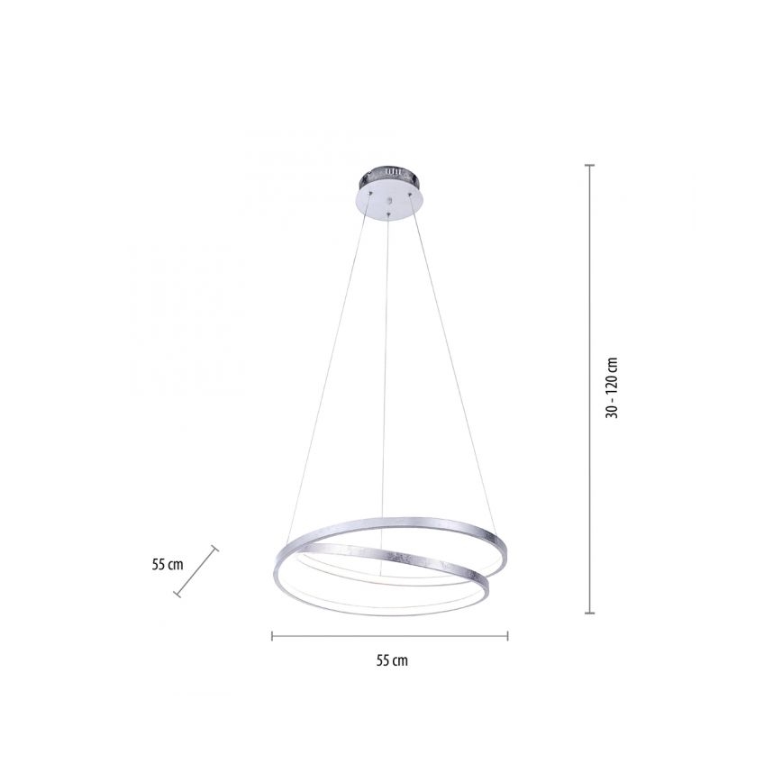 Lustră LED dimabilă pe cablu ROMAN LED/30W/230V crom Paul Neuhaus 2472-21