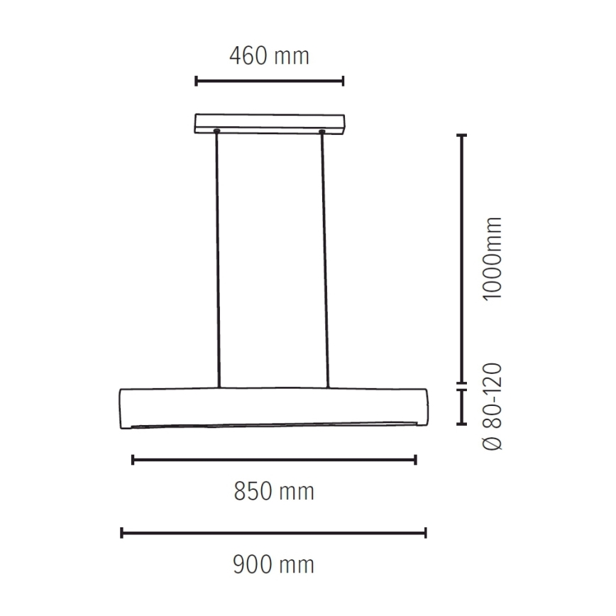 Lustră LED dimabilă pe cablu LUCAS LED/25,5W/230V