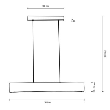 Lustră LED dimabilă pe cablu LUCAS LED/25,5W/230V