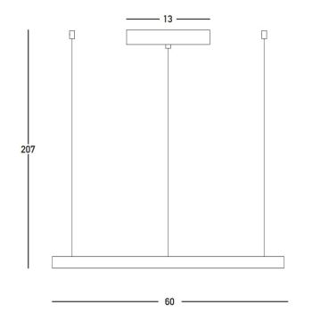 Lustră LED dimabilă pe cablu Zambelis 23032 LED/28W/230V 3000K d. 60 cm auriu