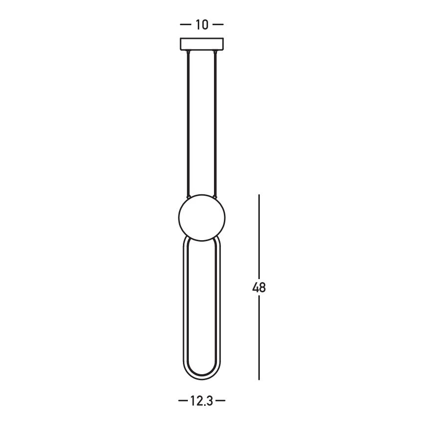 Lustră LED dimabilă pe cablu Zambelis 23100 LED/13W/230V 3000K auriu