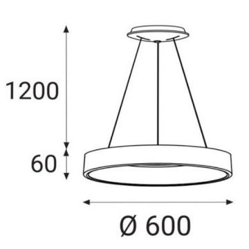 Lustră LED pe cablu BELLA LED/50W/230V 3000/4000K albă LED2